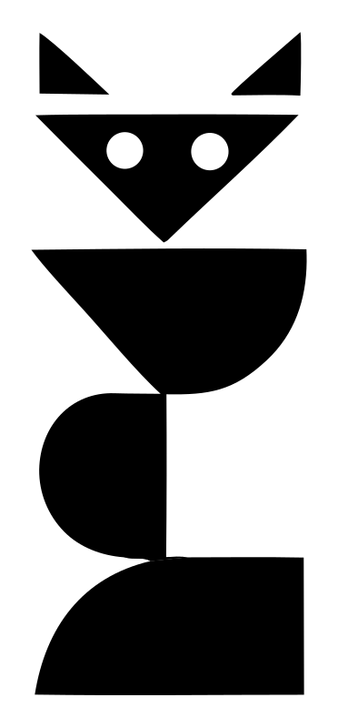 Bold Stacked Cat Totem Mark