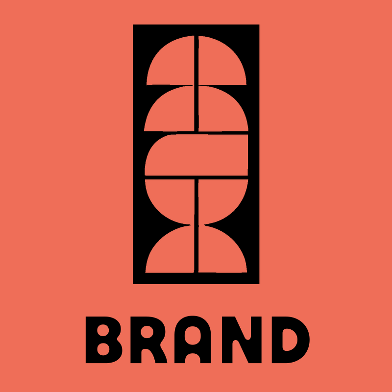 Bold Geometric Cat Totem Column Emblem preview