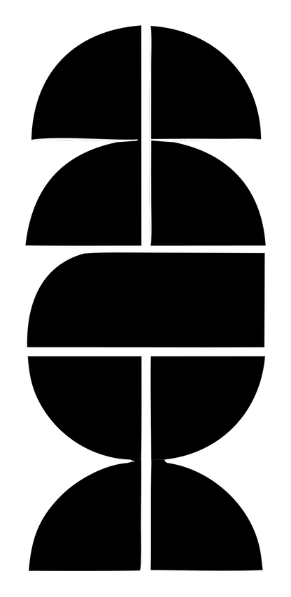Geometric Cat Totem Emblem #ffffff/#000000