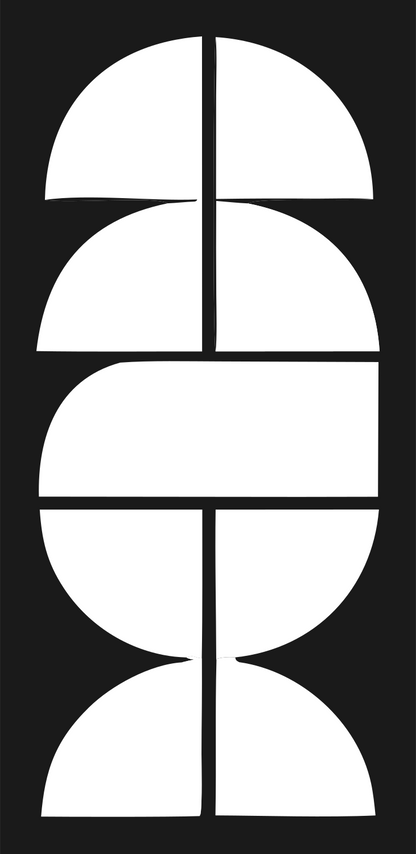 Geometric Cat Totem Emblem #1a1a1a/#ffffff