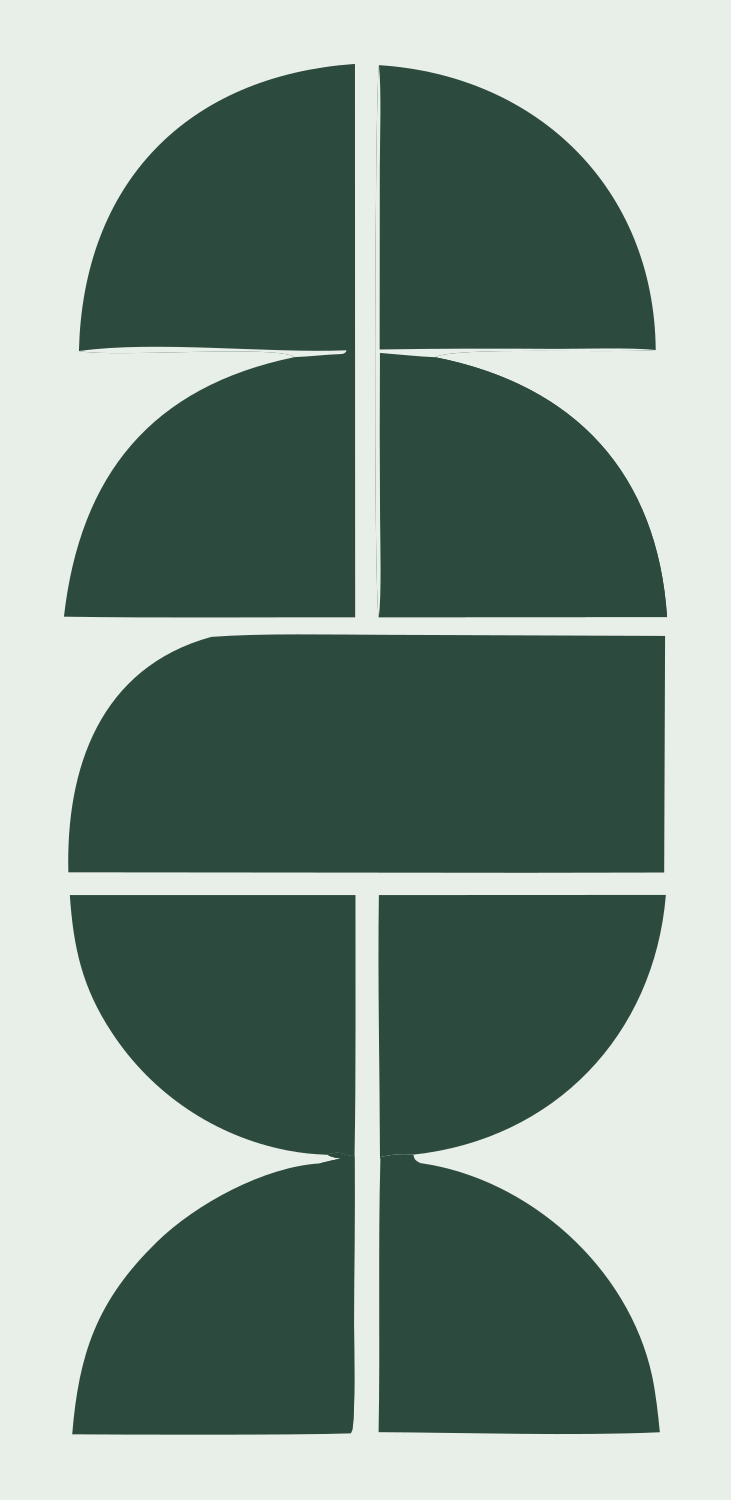 Geometric Cat Totem Emblem #e8efe9/#2d4a3e