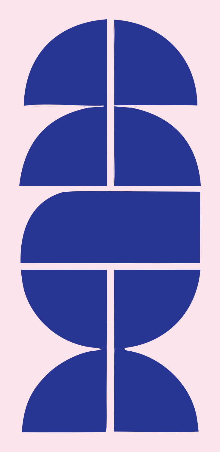 Geometric Cat Totem Emblem #fce4ec/#283593