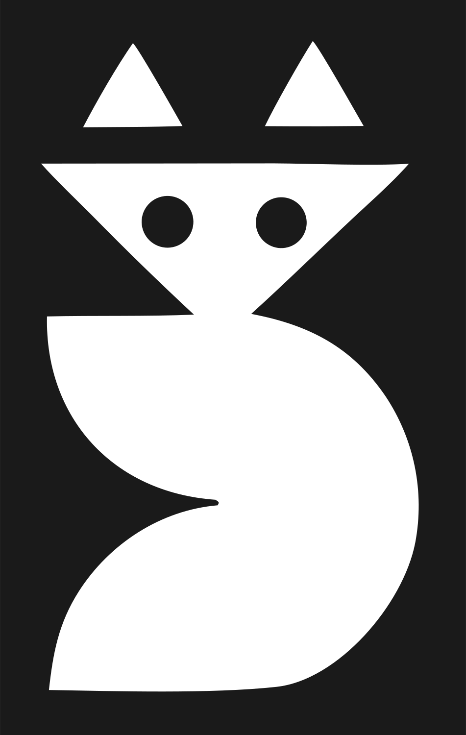 Bold Sitting Cat Badge #1a1a1a/#ffffff