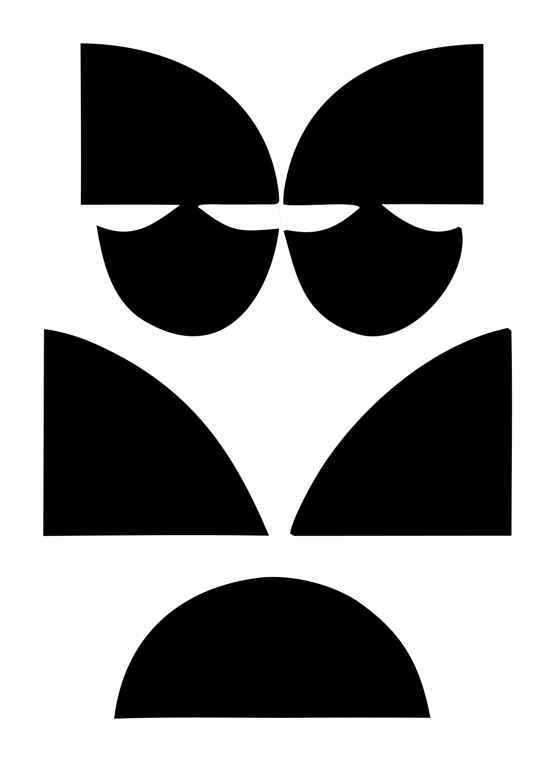 Bold Cat Face Crest #ffffff/#000000