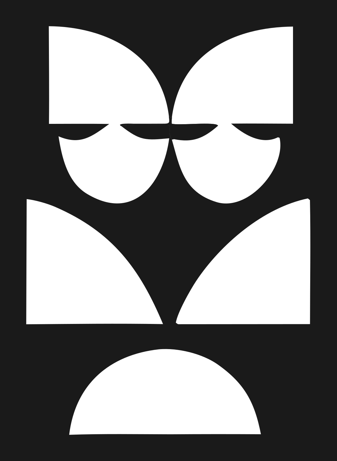 Bold Cat Face Crest #1a1a1a/#ffffff