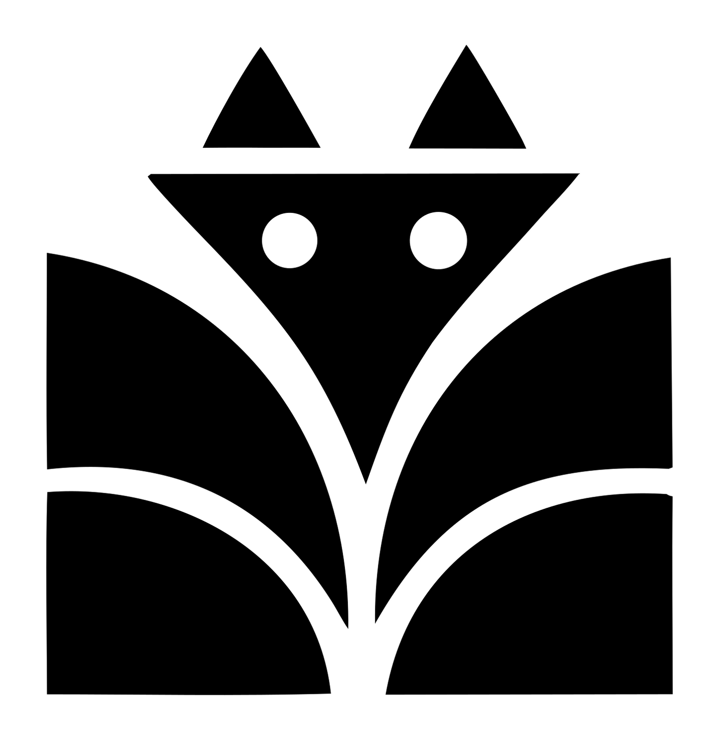 Bold Geometric Cat Logo #ffffff/#000000