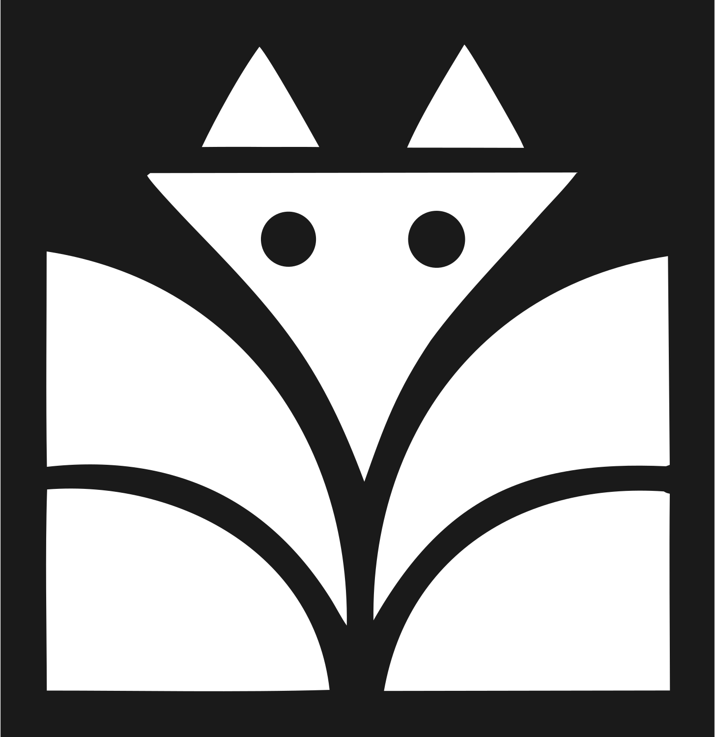 Bold Geometric Cat Logo #1a1a1a/#ffffff