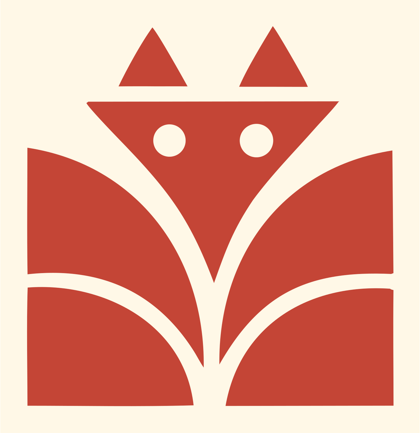 Bold Geometric Cat Logo #fff8e7/#c44536