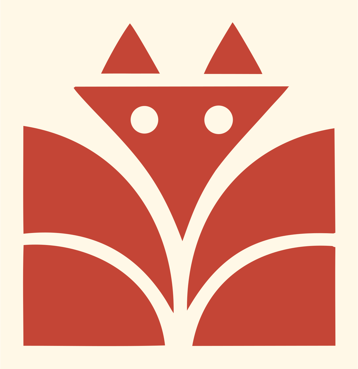 Bold Geometric Cat Logo #fff8e7/#c44536