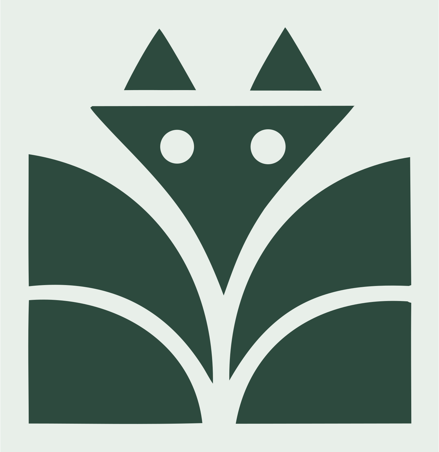 Bold Geometric Cat Logo #e8efe9/#2d4a3e