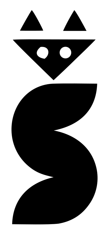 Bold Geometric Stacked Cat Totem Icon