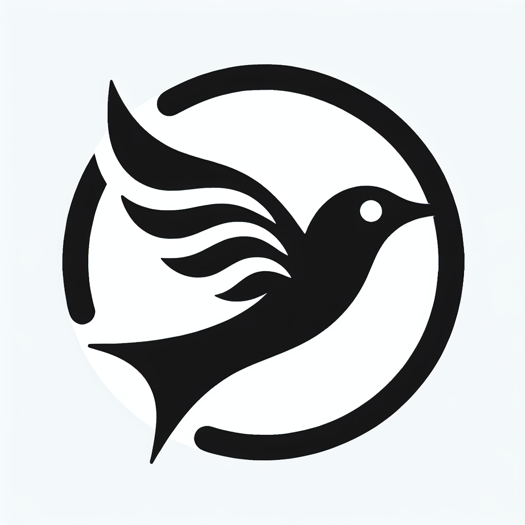 Swooping Bird Circle Logo