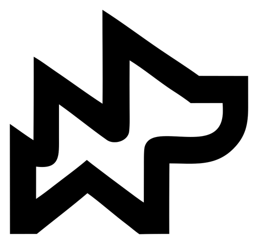 Monoline Angular Wolf Head Profile Mark