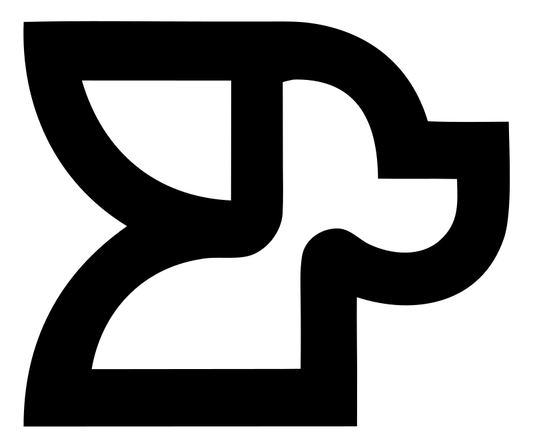 Monoline Curved Dog Head Letter Mark