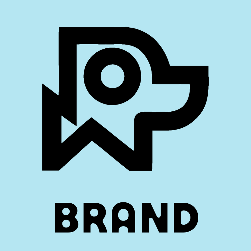 Monoline Angular Dog Head Square Mark preview