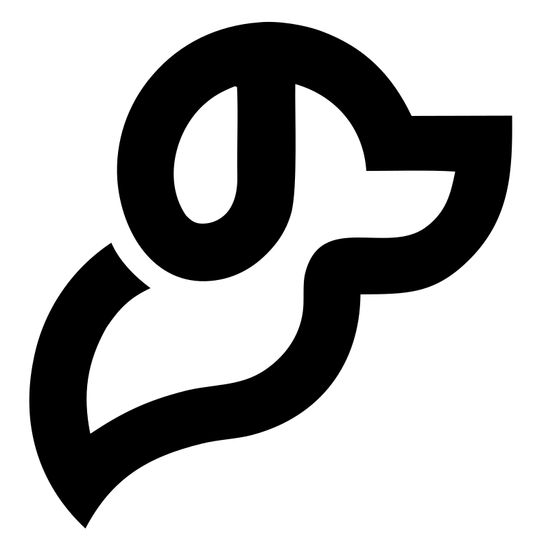 Monoline Continuous Line Dog Head Icon