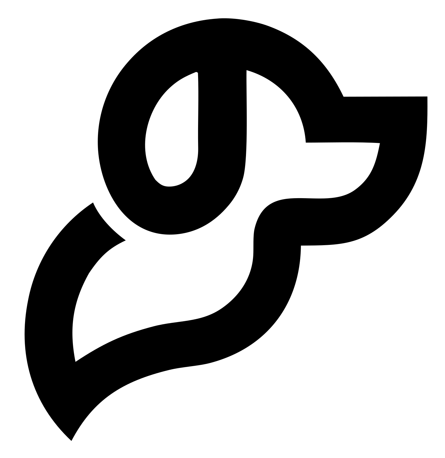 Monoline Continuous Line Dog Head Icon #ffffff/#000000
