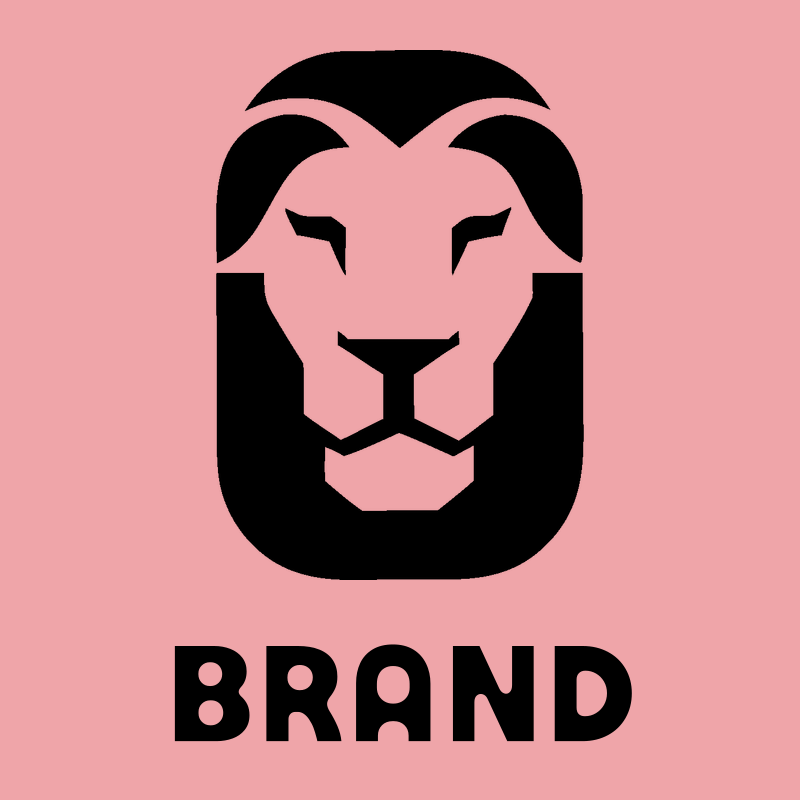 Bold Negative Space Frontal Lion Mark preview