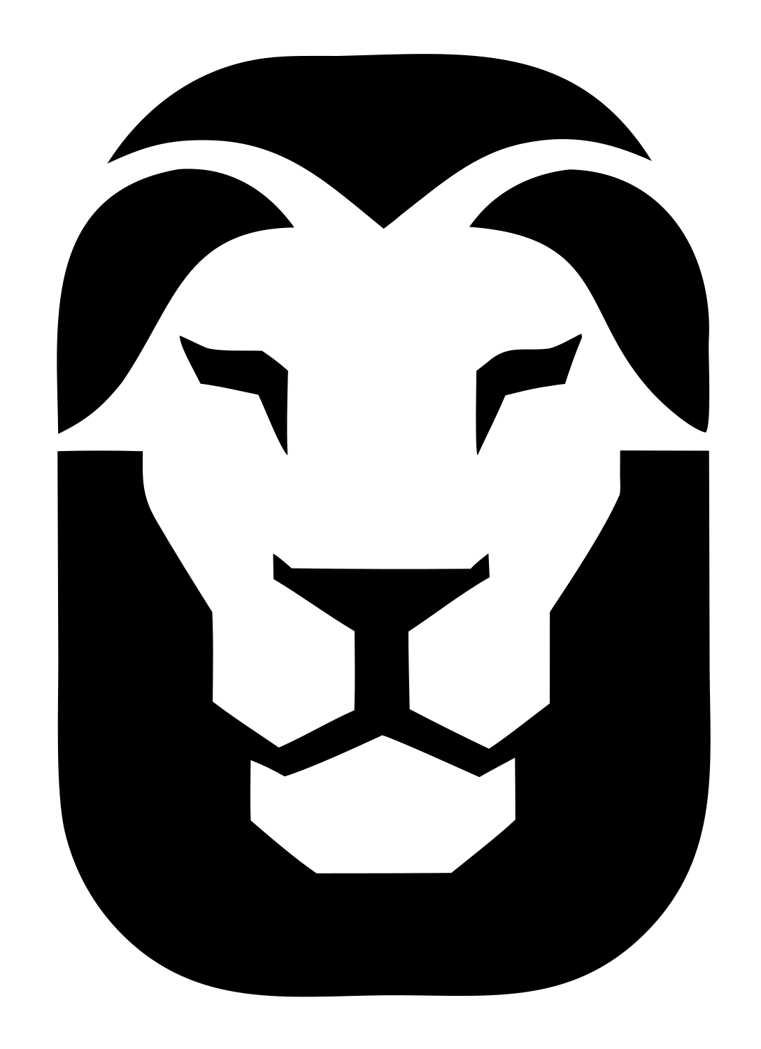 Bold Lion Head Mark #ffffff/#000000