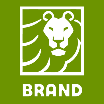 Square Frame Negative Space Lion Crest preview