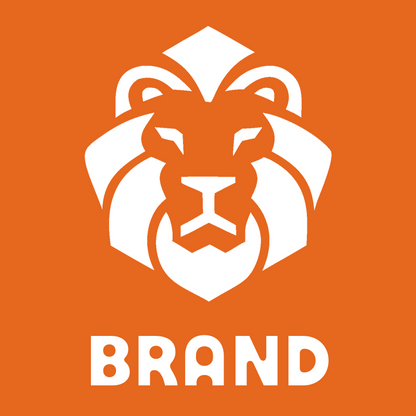 Monoline Mane Negative Space Lion Badge preview