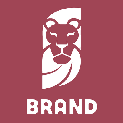 Cropped Bold Negative Space Lion Icon preview