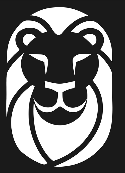 Bold Lion Head Crest #1a1a1a/#ffffff