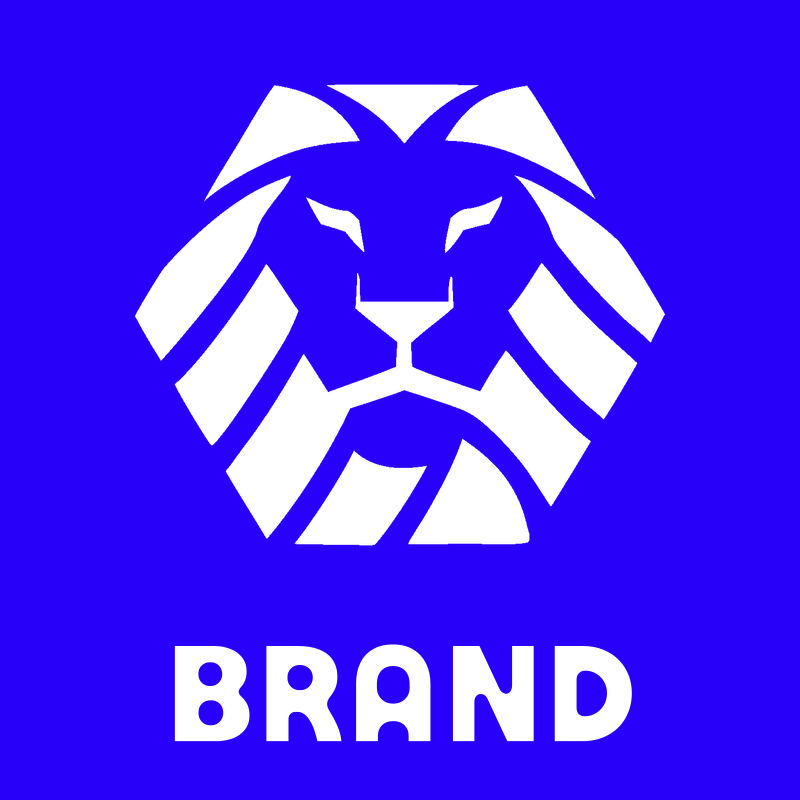 Striped Mane Negative Space Lion Crest preview