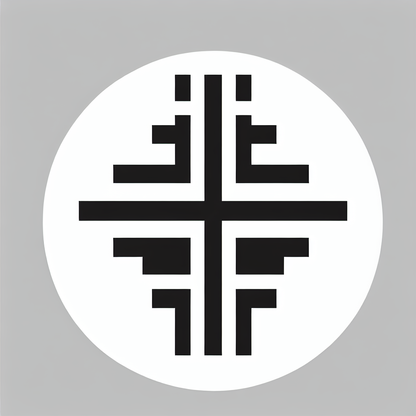 Geometric Cross Badge Icon