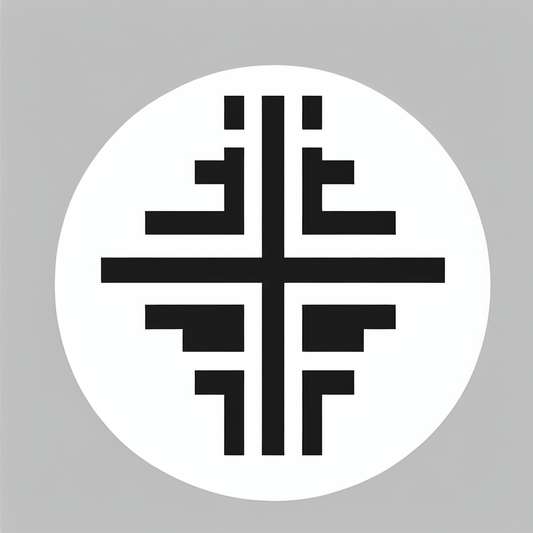 Geometric Cross Badge Icon