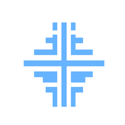 Geometric Cross Badge Icon #66B3FF