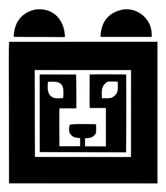 Brutalist Square Bear Face Mark