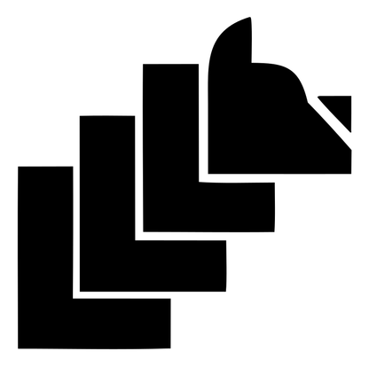 Brutalist Stacked Bear Silhouette Mark