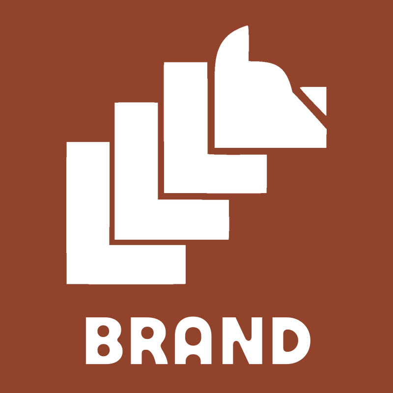 Brutalist Stacked Bear Silhouette Mark preview