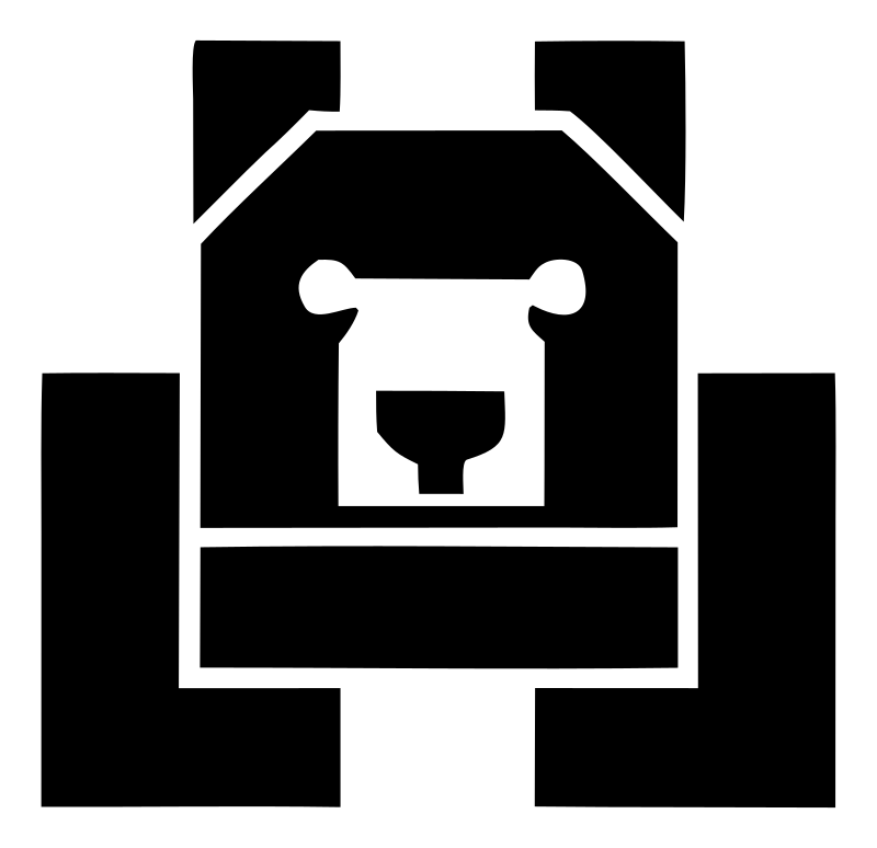 Brutalist Block Bear Front-Facing Mark