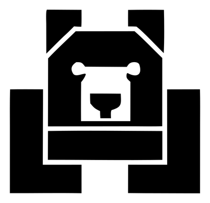 Brutalist Block Bear Front-Facing Mark