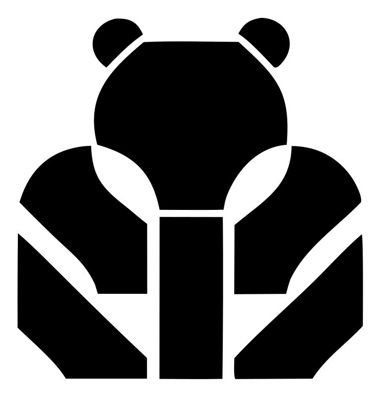 Brutalist Block Panda Bear Mark