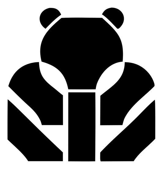 Brutalist Block Panda Bear Mark