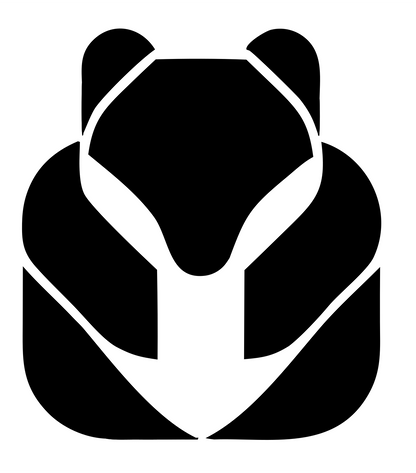 Bold Bear Logo #ffffff/#000000