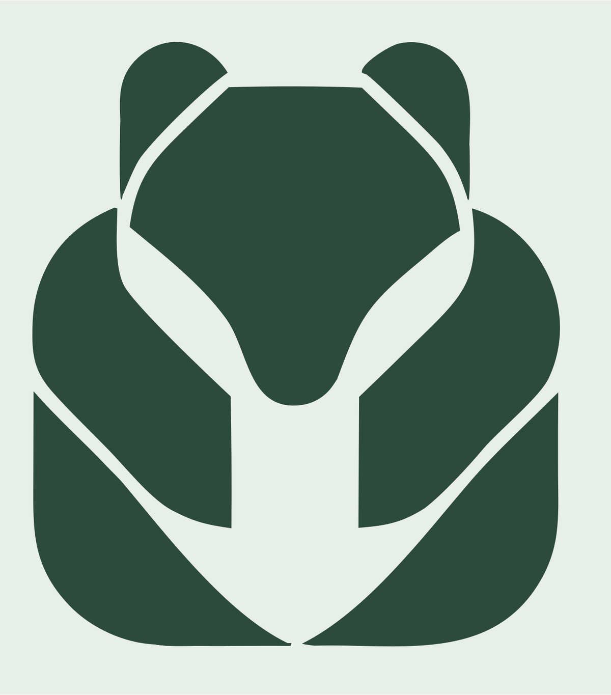 Bold Bear Logo #e8efe9/#2d4a3e