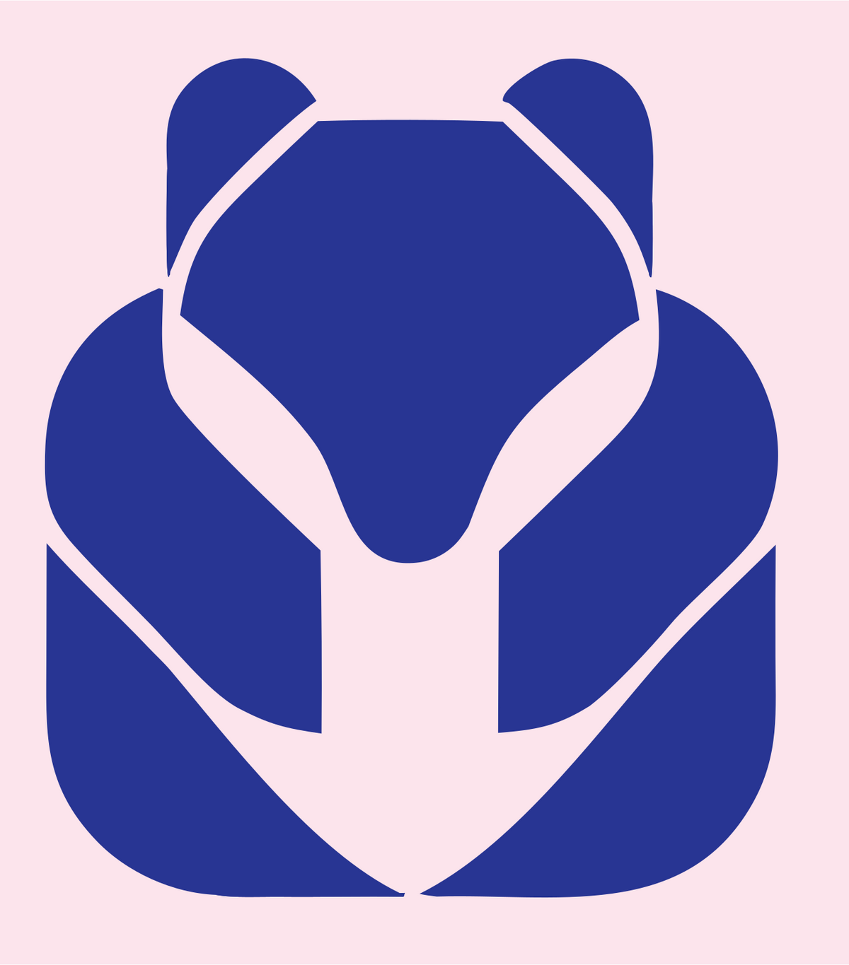 Bold Bear Logo #fce4ec/#283593