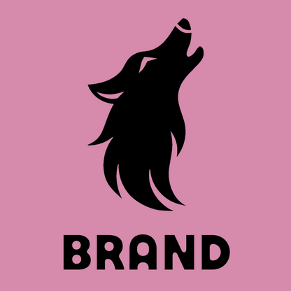 Hand-Drawn Howling Wolf Silhouette Mark preview
