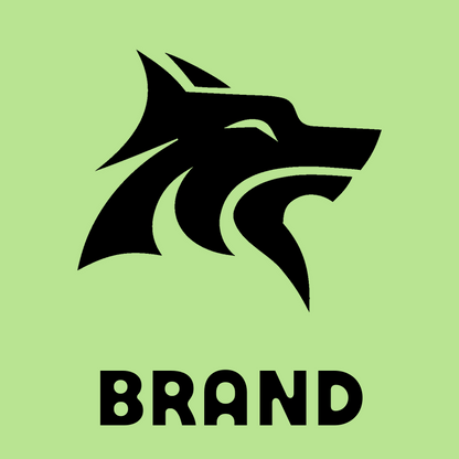 Bold Silhouette Side-Profile Wolf Head Badge preview