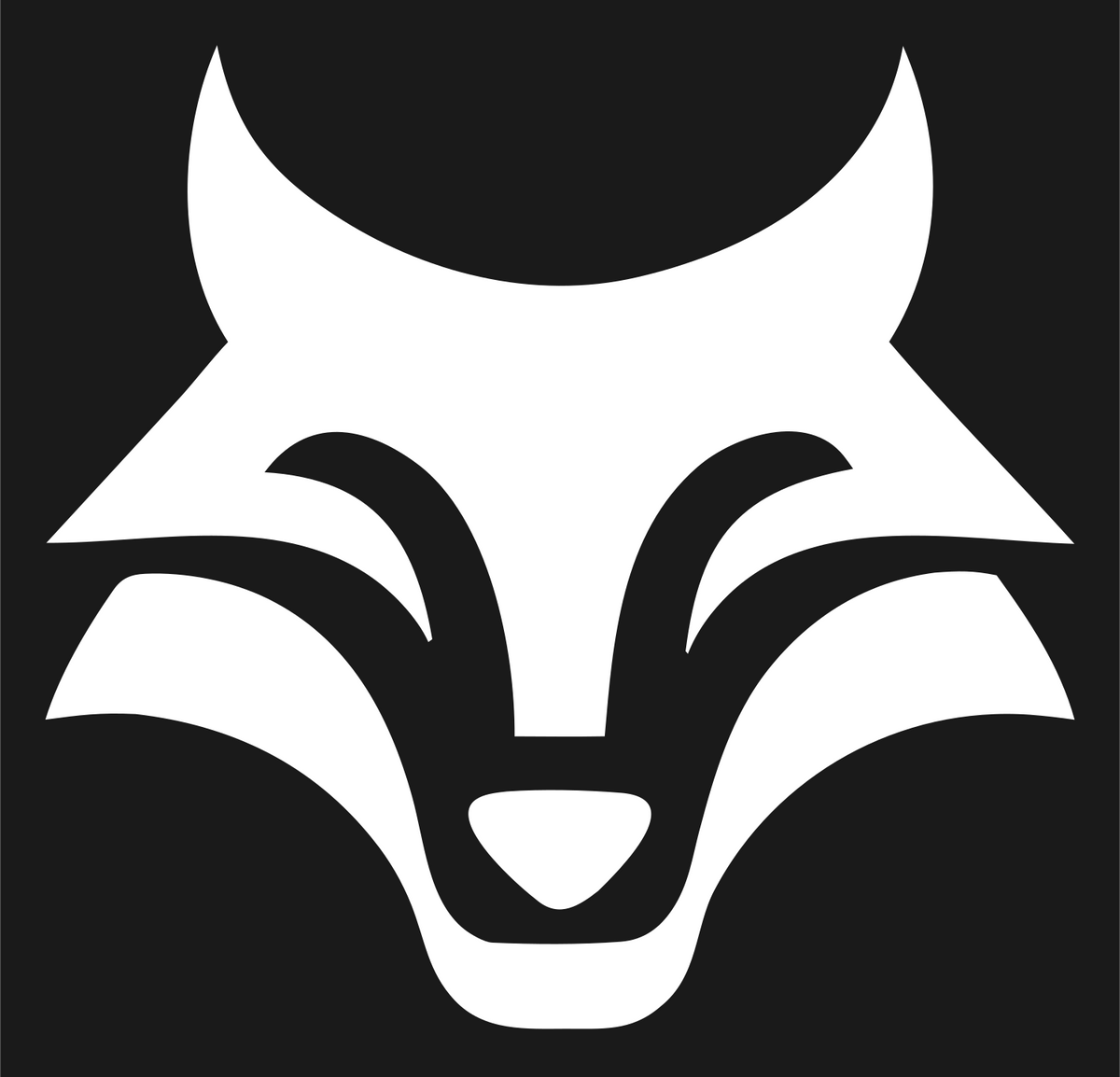 Bold Wolf Snout Logo #1a1a1a/#ffffff
