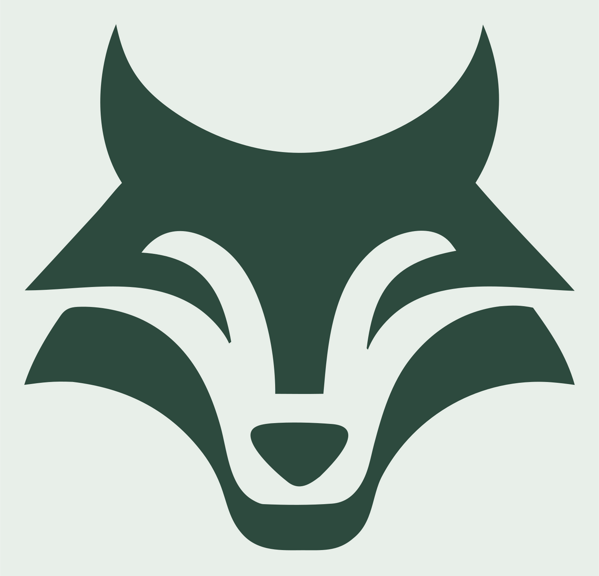 Bold Wolf Snout Logo #e8efe9/#2d4a3e