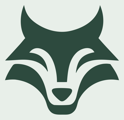 Bold Wolf Snout Logo #e8efe9/#2d4a3e
