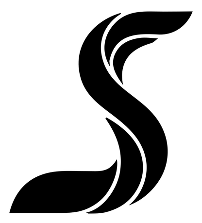 Fluid Layered Fox Tail Swirl Mark