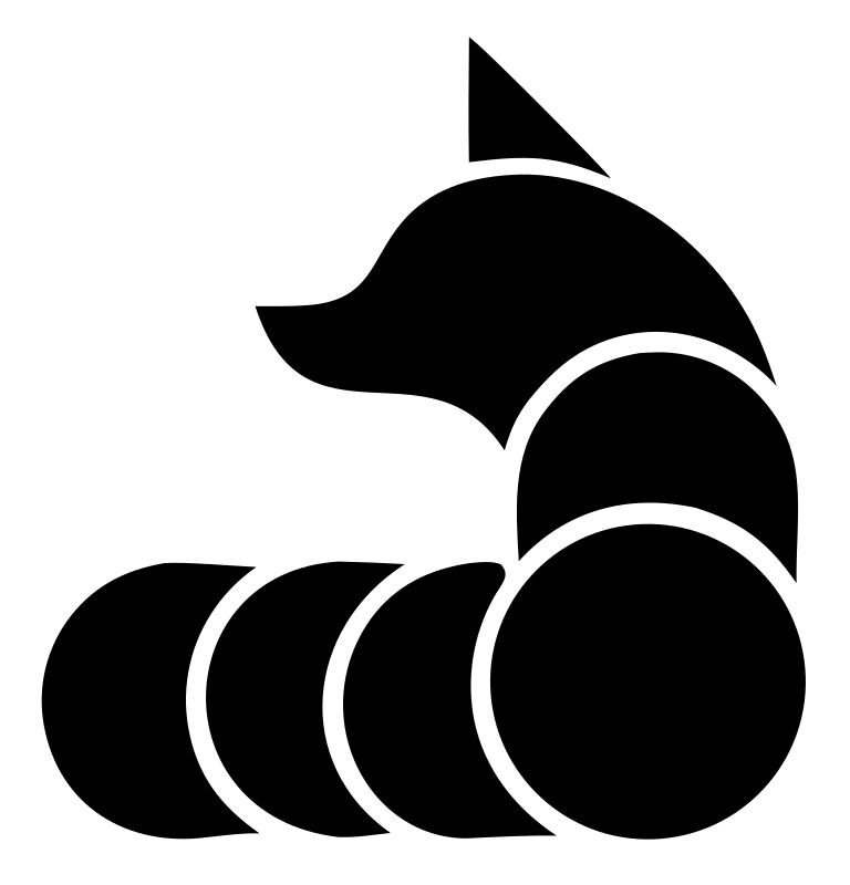 Layered Circle Coiled Fox Body Mark