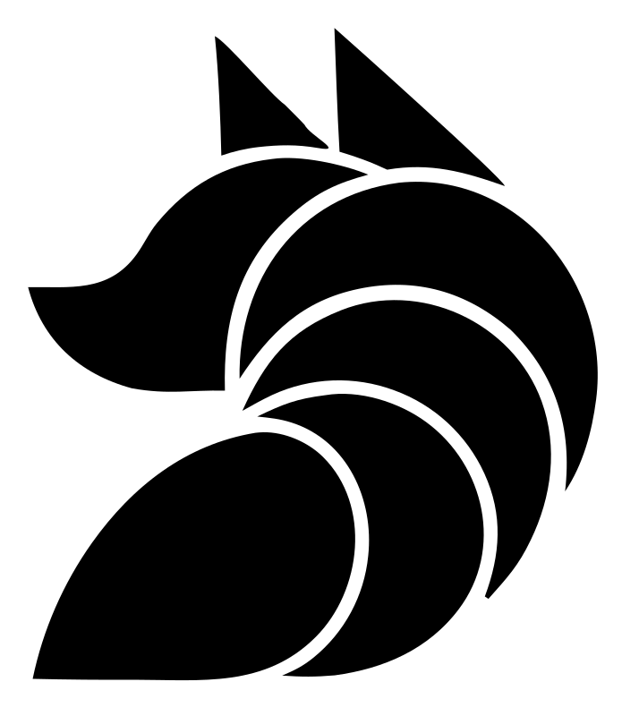 Layered Overlap Swooping Fox Profile Badge