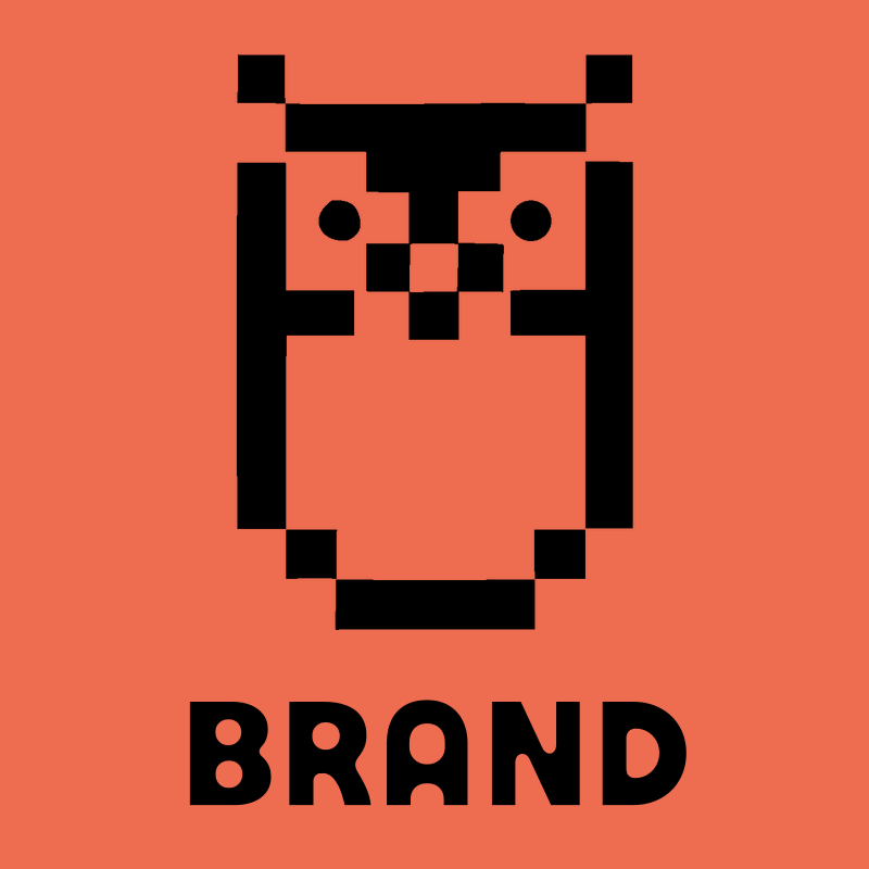 Chunky Pixel Bitmapped Owl Emblem preview